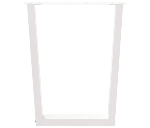 Patas para mesa de comedor forma V 2 uds blanco 70x(72-73,3) cm