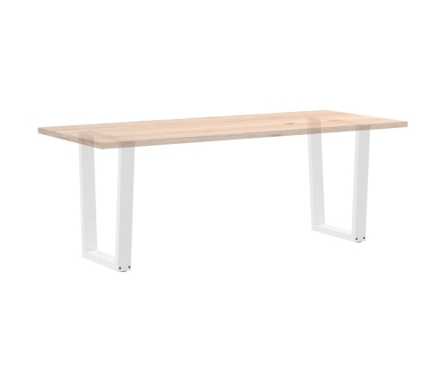 Patas para mesa de comedor forma V 2 uds blanco 70x(72-73,3) cm