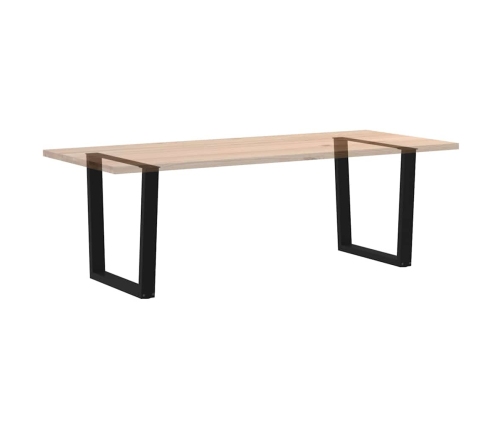 Patas para mesa de comedor en forma de V 2 uds acero negro