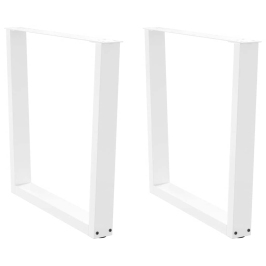 Patas para mesa de comedor en forma de V 2 uds acero blanco