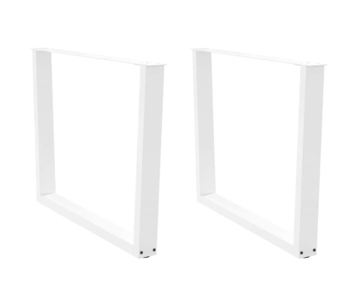 Patas mesa comedor forma V 2uds acero blanco 100x(72-73,3)cm