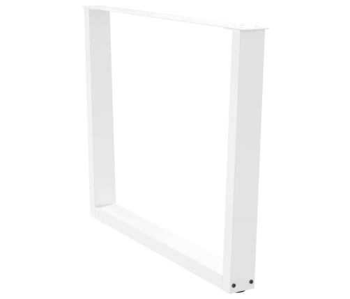 Patas mesa comedor forma V 2uds acero blanco 100x(72-73,3)cm