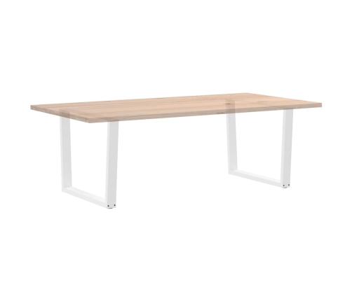 Patas mesa comedor forma V 2uds acero blanco 100x(72-73,3)cm