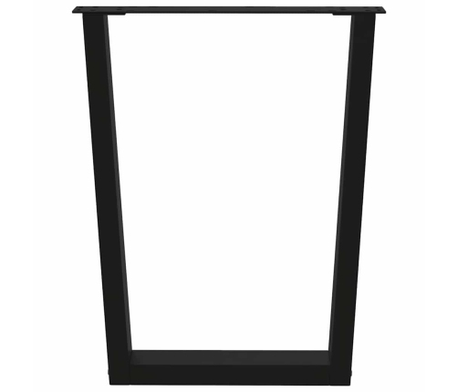 Patas para mesa de comedor en forma de V 3 uds acero negro