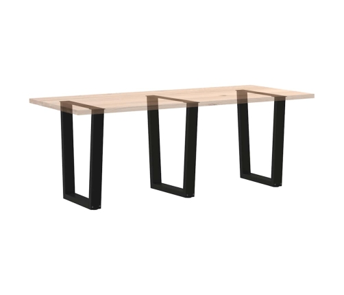 Patas para mesa de comedor en forma de V 3 uds acero negro