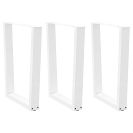 Patas para mesa de comedor forma V 2 uds blanco 70x(72-73,3) cm