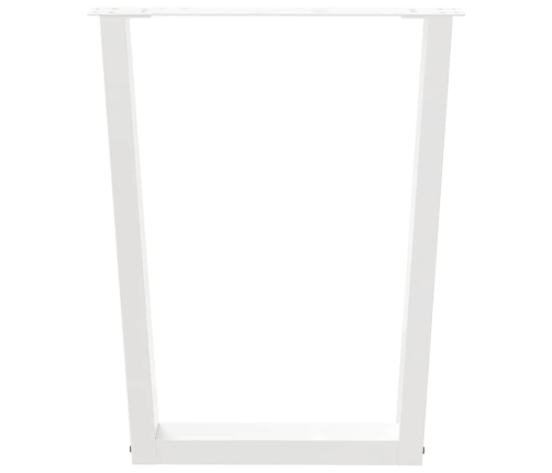 Patas para mesa de comedor forma V 2 uds blanco 70x(72-73,3) cm