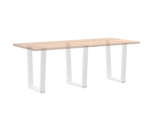 Patas para mesa de comedor forma V 2 uds blanco 70x(72-73,3) cm