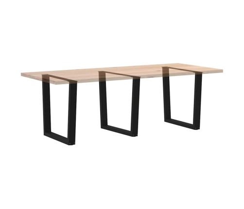 Patas para mesa de comedor en forma de V 3 uds acero negro