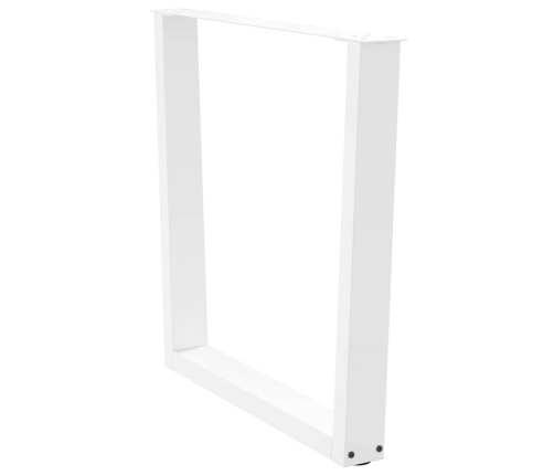 Patas para mesa de comedor en forma de V 3 uds acero blanco