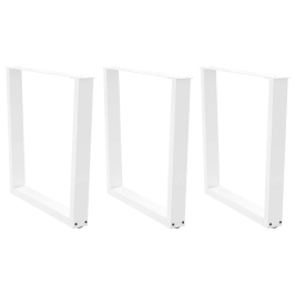 Patas para mesa de comedor en forma de V 3 uds acero blanco