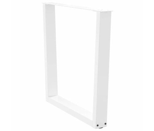 Patas para mesa de comedor en forma de V 3 uds acero blanco