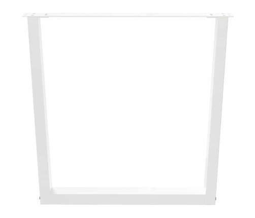 Patas para mesa de comedor en forma de V 3 uds acero blanco