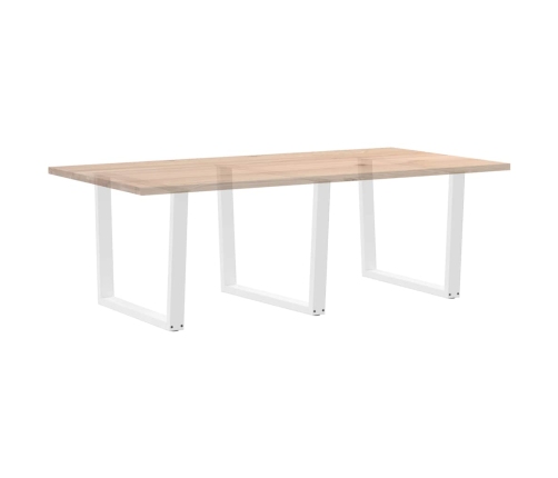 Patas mesa comedor forma V 3uds acero blanco 100x(72-73,3)cm