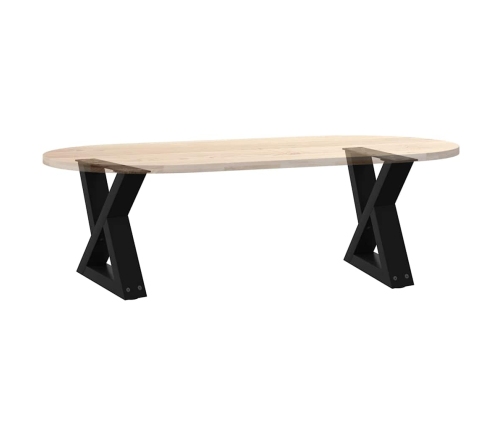 Patas para mesa de centro 2 unidades acero negro 30x(30-31,3)cm