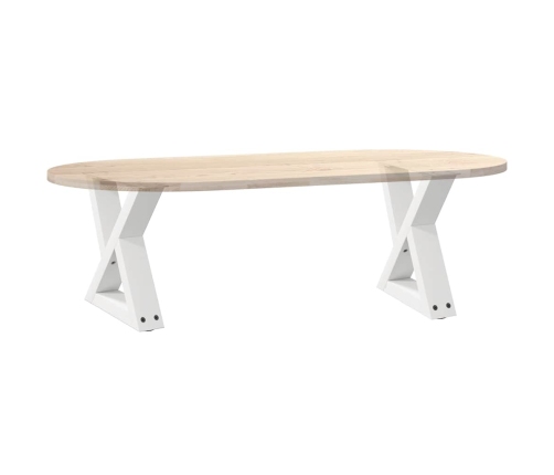 Patas para mesa de centro 2unidades acero blanco 30x(30-31,3)cm