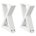 Patas para mesa de centro 2unidades acero blanco 40x(30-31,3)cm