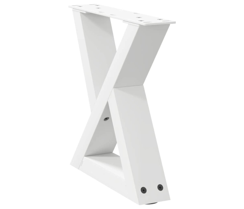 Patas para mesa de centro 2unidades acero blanco 40x(30-31,3)cm