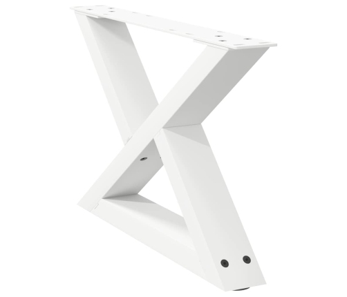 Patas para mesa de centro 2unidades acero blanco 50x(30-31,3)cm