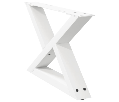 Patas para mesa de centro 2unidades acero blanco 60x(30-31,3)cm