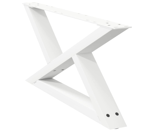 Patas para mesa de centro 2unidades acero blanco 70x(30-31,3)cm