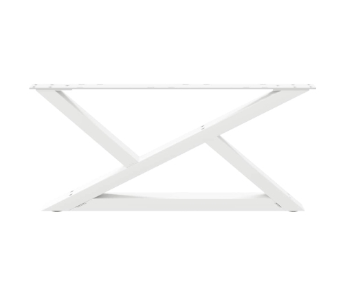 Patas para mesa de centro 2unidades acero blanco 70x(30-31,3)cm