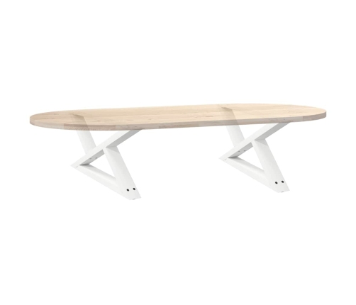 Patas para mesa de centro 2unidades acero blanco 70x(30-31,3)cm