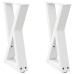 Patas de mesa de centro 2uds acero blanco 28x(42-43,3) cm