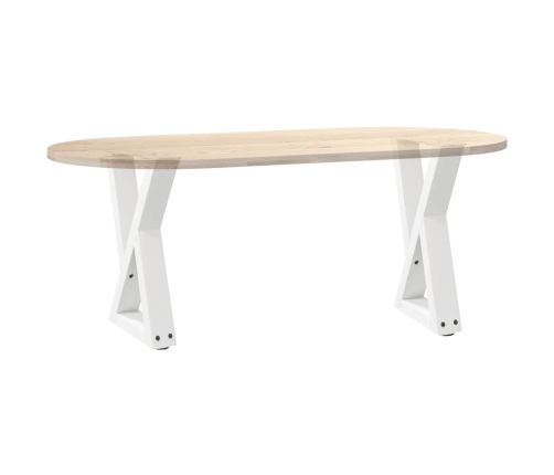 Patas de mesa de centro 2uds acero blanco 28x(42-43,3) cm