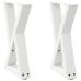 Patas de mesa de centro 2uds acero blanco 38x(42-43,3) cm