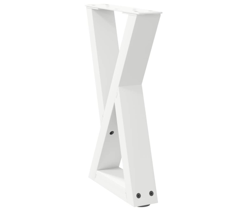 Patas de mesa de centro 2uds acero blanco 38x(42-43,3) cm