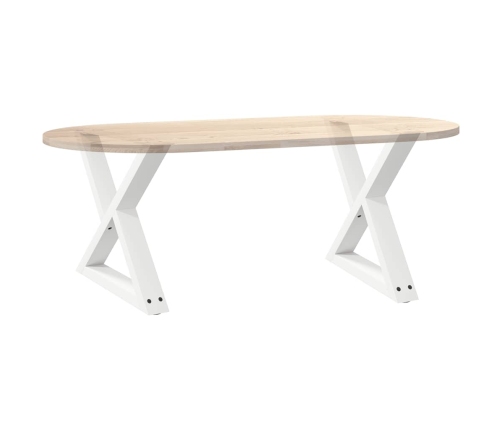 Patas para mesa de centro 2 uds acero blanco 50x(42-43,3) cm