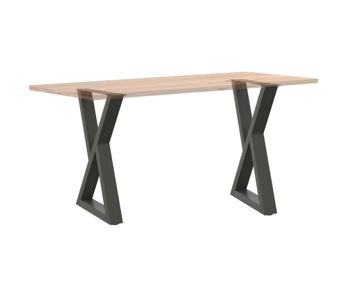 Patas de mesa de comedor 2 uds acero antracita 50x(72-73,3) cm