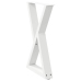 Patas de mesa de comedor 2 uds acero blanco 60x(72-73,3) cm