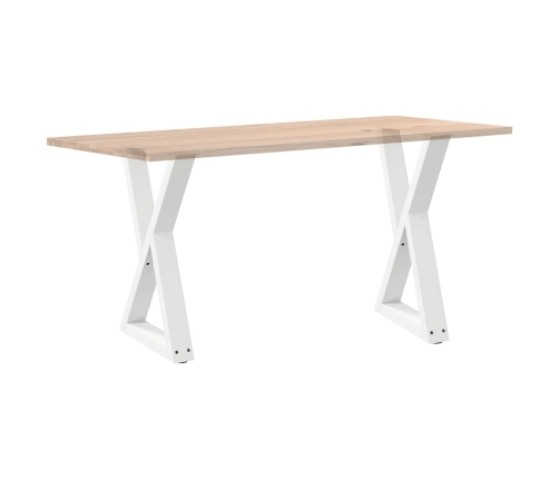 Patas de mesa de comedor 2 uds acero blanco 60x(72-73,3) cm