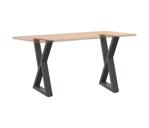 Patas de mesa de comedor 2 uds acero antracita 60x(72-73,3) cm