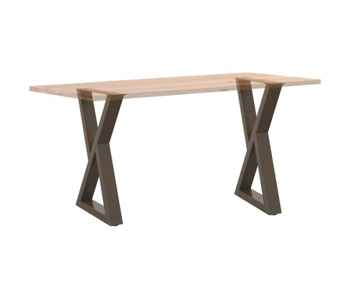 Patas para mesa de comedor 2 uds acero natural 60x(72-73,3) cm