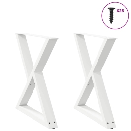 Patas para mesa de comedor 2 uds blanco 70x(72-73,3) cm