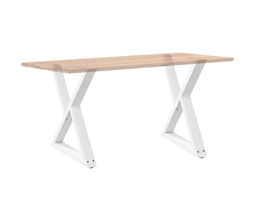 Patas para mesa de comedor 2 uds blanco acero 80x(72-73,3) cm