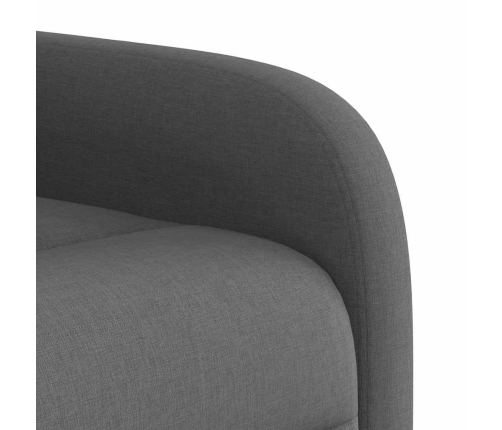 Sillón reclinable eléctrico de tela gris oscuro