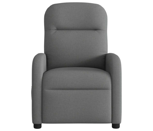 Sillón reclinable eléctrico de tela gris oscuro