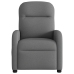 Sillón reclinable eléctrico de tela gris oscuro