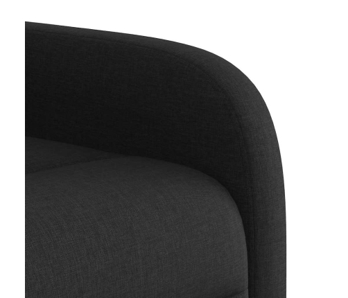 Sillón reclinable eléctrico de tela negro