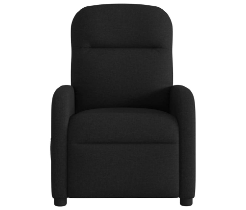 Sillón reclinable eléctrico de tela negro