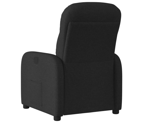 Sillón reclinable eléctrico de tela negro