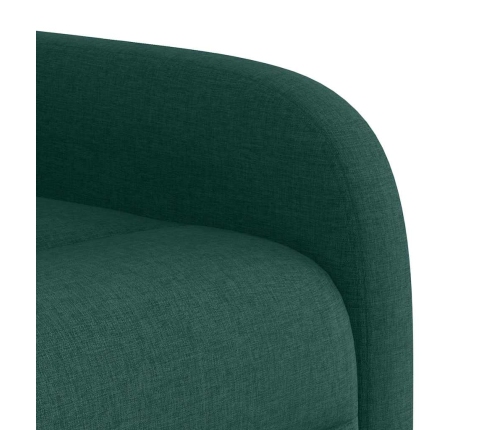 Sillón reclinable eléctrico tela verde oscuro