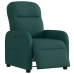 Sillón reclinable eléctrico tela verde oscuro