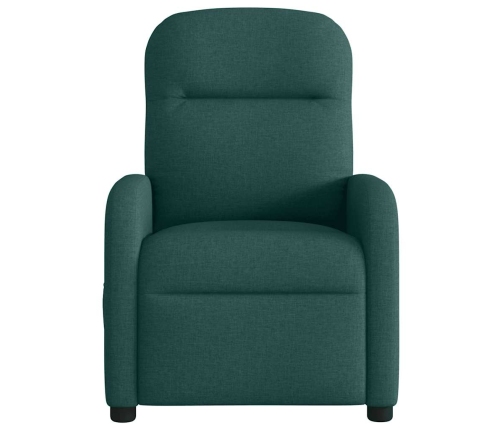 Sillón reclinable eléctrico tela verde oscuro