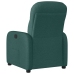 Sillón reclinable eléctrico tela verde oscuro