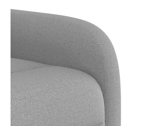 Sillón reclinable eléctrico de tela gris nube